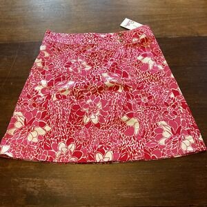 Lilly Pulitzer Skirt Women's 14 Pink Floral Print Winnie Wrap Skirt New With Tag